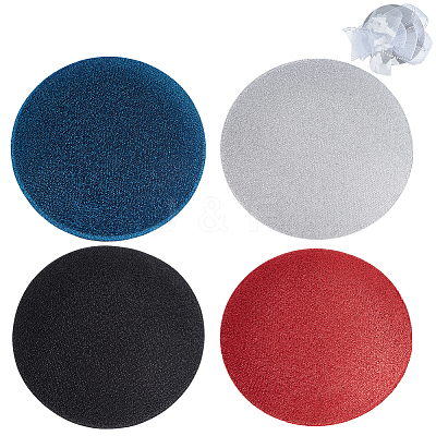 4Pcs 4 Colors EVA Cloth Round Fascinator Hat Base for Millinery Magic FIND-BC0014-33-1