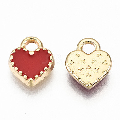 Alloy Enamel Charms X-ENAM-S126-015C-RS-1