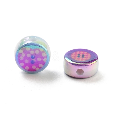 UV Plating Printed Acrylic Beads OACR-S140-04-1