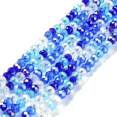 Glass Beads Strands EGLA-A034-M6mm-25-1