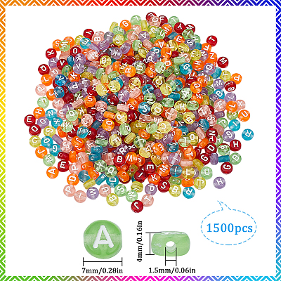 1500Pcs Transparent Acrylic Beads OACR-SP0001-25B-1