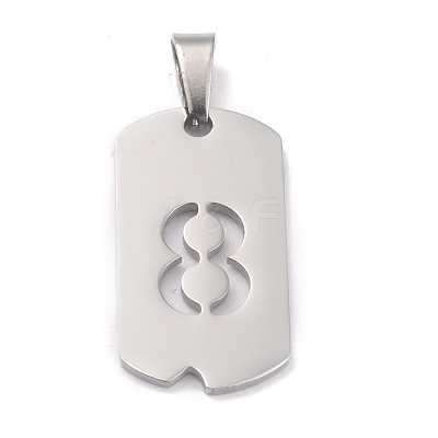 Non-Tarnish 304 Stainless Steel Pendants STAS-O127-B08-1