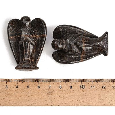 Natural Bronzite Carved Angel Figurines G-O200-03J-06-1