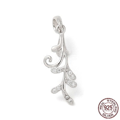 Rhodium Plated 925 Sterling Silver Ice Pick Pinch Bails STER-NH0001-21P-1