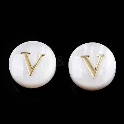 Natural Freshwater Shell Beads SHEL-N036-01V-1