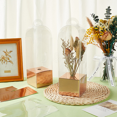 12Pcs Plastic & Paper Single Flower Storage Boxes CON-BC0007-98-1