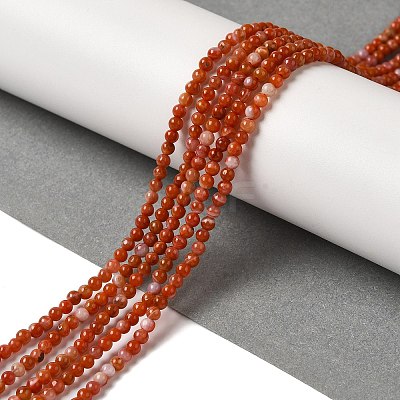 Natural South Red Agate Beads Strands G-B090-A04-03-1