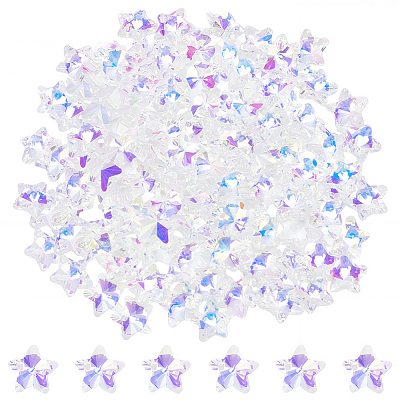 100Pcs Glass Charms GLAA-SP0001-68-1