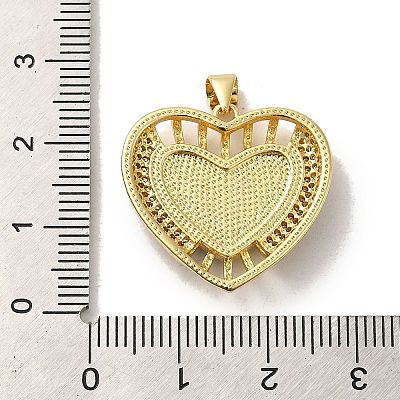 Rack Plating Brass Micro Pave Cubic Zirconia with Synthetic Opal Pendants KK-D088-08G-1