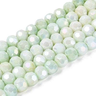 Anti-Tarnish Electroplate Glass Beads Strands EGLA-ZX010-4mm-12-1