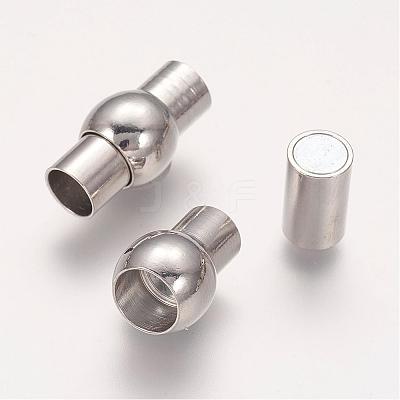 Brass Magnetic Clasps with Glue-in Ends KK-G230-5mm-P-NF-1