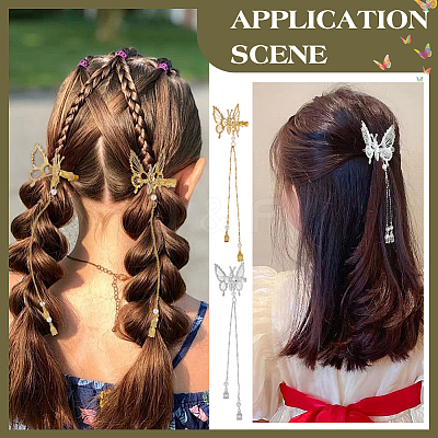4Pcs 2 Colors Zinc Alloy Alligator Hair Clips for Women Girls PHAR-FG0001-01-1