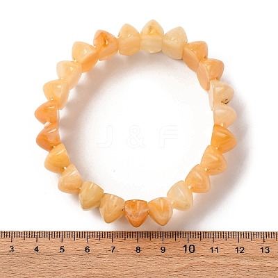 Bicone Natural Topaz Jade Beads Stretch Bracelets for Women Men BJEW-C097-05N-1