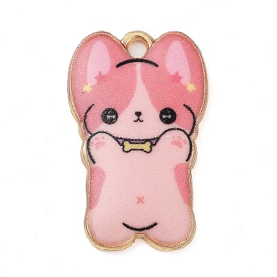 Rack Plating Alloy Enamel Pendants FIND-Q099-10G-07-1