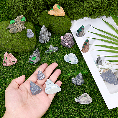 Resin Mini Mountain Model DJEW-FH0001-61-1