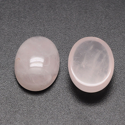 Oval Natural Rose Quartz Cabochons G-K020-30x22mm-07-1