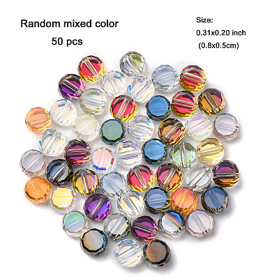 50Pcs Electroplate Glass Beads EGLA-FP0001-02-1