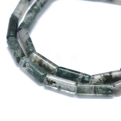 Natural Moss Agate Beads Strands G-F631-D30-1