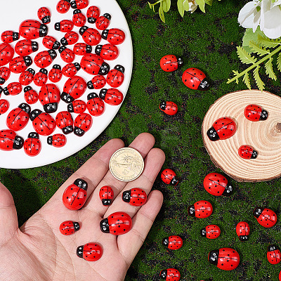 100Pcs 3 Styles Opaque Resin Cabochons CRES-SC0003-24-1