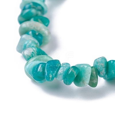 Natural Amazonite Beads Stretch Bracelets BJEW-JB04152-09-1