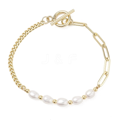 Natural Cultured Freshwater Pearl Beaded Bracelets BJEW-JB12710-1