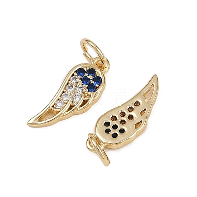 Brass Micro Pave Cubic Zirconia Pendants KK-B150-23G-1