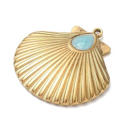 304 Stainless Steel with Enamel Pendants SA-CBAF3AB-04G-01-1