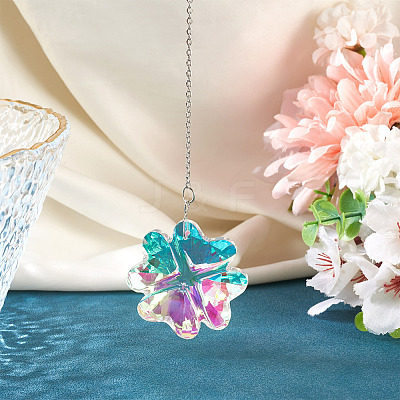 1Pc Transparent Glass Hanging Suncatchers AJEW-TADJ0001-02A-1