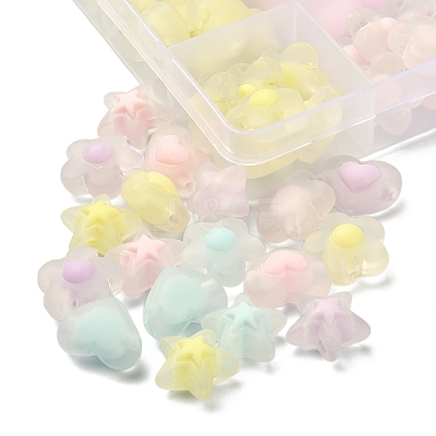 92Pcs 12 Style Transparent Acrylic Beads TACR-YW0001-54-1