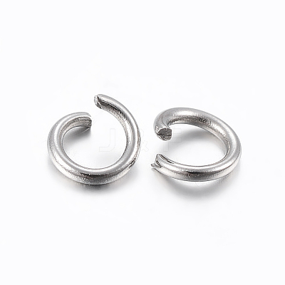 Tarnish Resistant 304 Stainless Steel Open Jump Rings X-STAS-H437-5x0.5mm-1