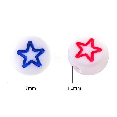 White Opaque Acrylic Beads MACR-YW0001-19D-1