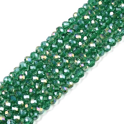 Electroplate Glass Beads Strands EGLA-A044-T2mm-B18-1
