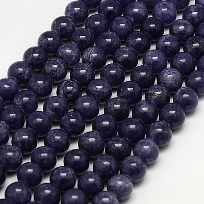 Natural Yellow Jade Beads Strands G-G598-8mm-YXS-15-1