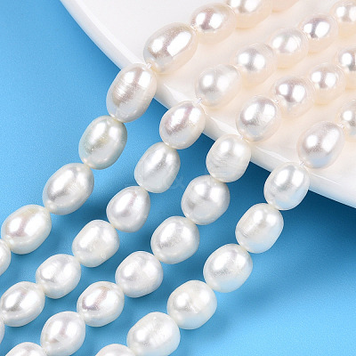 Natural Cultured Freshwater Pearl Beads Strands PEAR-N012-06V-1