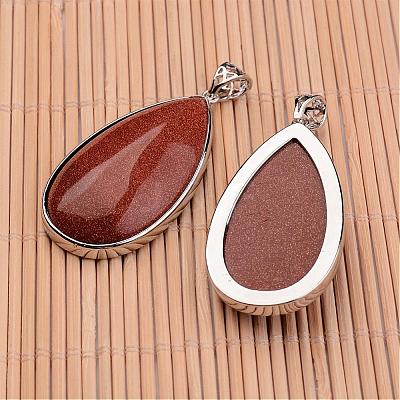 Natural & Synthetic Mixed Stone Big Pendants G-I184-M-1