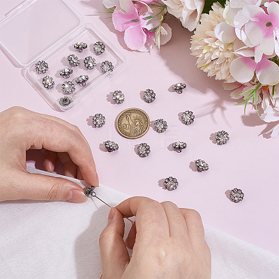 24Pcs 1-Hole Zinc Alloy Buttons FIND-PH0026-97-1