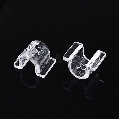 Transparent AS Plastic Base Buckle Hair Findings FIND-T064-004A-01-1