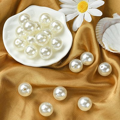 ABS Plastic Imitation Pearl Beads MACR-YW0002-18mm-82-1