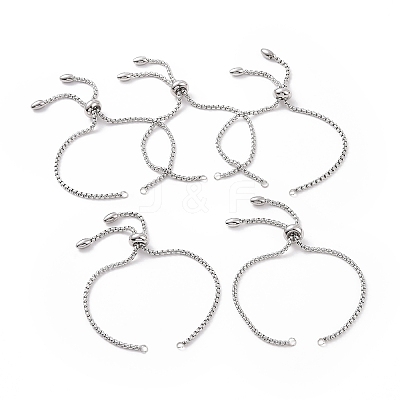 Tarnish Resistant Adjustable 304 Stainless Steel Slider Bracelets Making LS-STAS-T050-030P-1