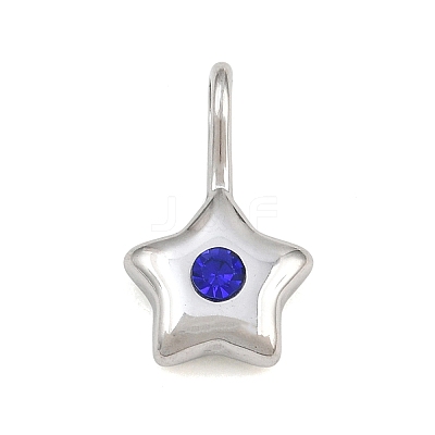 304 Stainless Steel Rhinestone Pendants RB-CBA40D0-05P-1