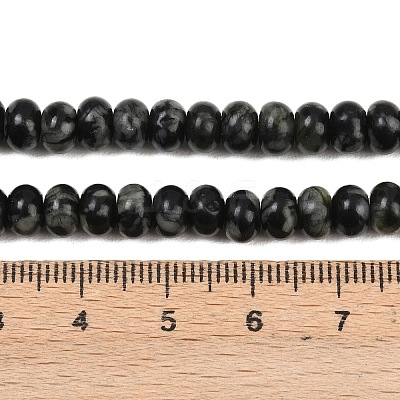 Natural Black Spot Jasper Beads Strands G-L647-D06-4x6mm-1