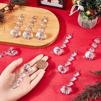 30Pcs Transparent Acrylic Pendants for Curtains TACR-SP0001-21-1