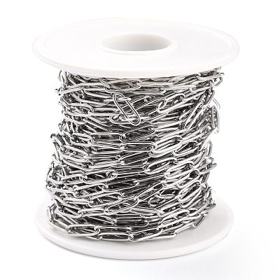 Tarnish Resistant 304 Stainless Steel Paperclip Chains CHS-H031-02P-1