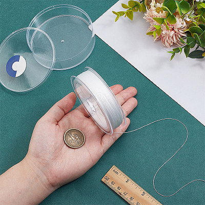 10M 1 Roll Polyester Beading Threads for Seed Beads OCOR-WH0082-348-1