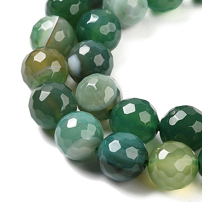 Natural Striped Agate/Banded Agate Beads Strands G-A246-8mm-06-1