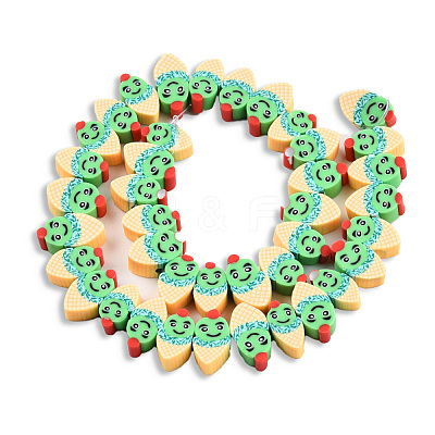 Handmade Polymer Clay Beads Strands CLAY-N008-070-B01-1