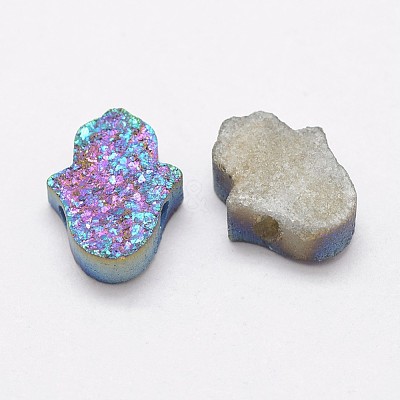 Hamsa Hand Druzy Crystal Beads G-F535-46H-1