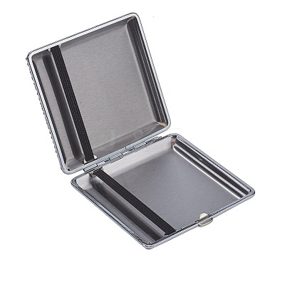 Shining Square Alloy Cigarette Cases AJEW-L014-02-1