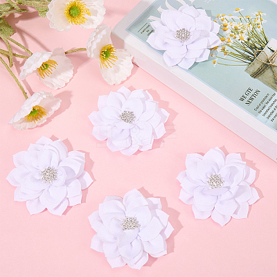 Polyester & Rhinestones Ornament Accessories DIY-WH20063-015D-1