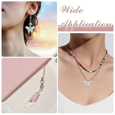 30Pcs 5 Colors Alloy Enamel Pendants ENAM-YW0008-36-1